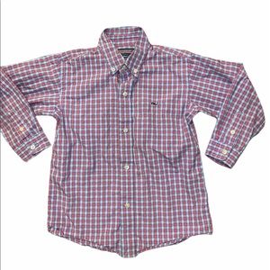 Vineyard Vines Boy’s Plaid Whale Button Down Shirt